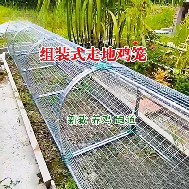 铁网鸡笼兔笼跑道养鸡隧道笼子农场户外溜达鸡笼子庭院农家用散养