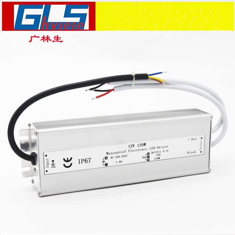 厂家直供室外12V10A防水电源 LED灯带灯箱电源24V12V120W开关电源