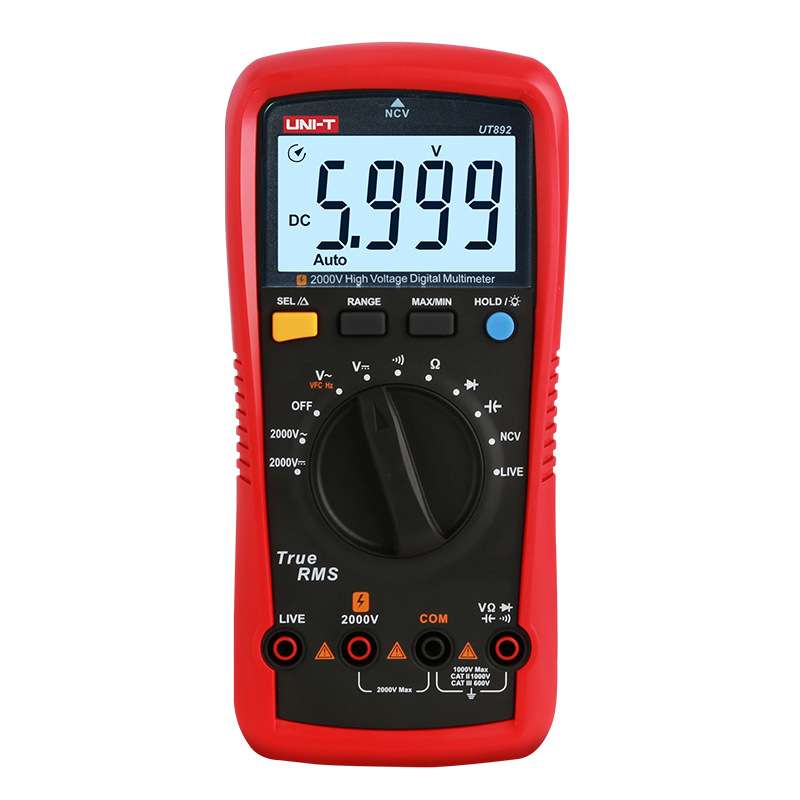 优利德UT892多用表手持式2000V高压型真有效值数字万用表