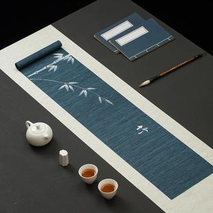 家用飘窗新中式 茶席防水桌子垫现代简约日式 茶艺梅兰竹菊1茶桌旗