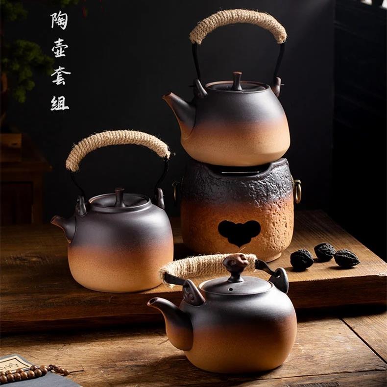 家用户外陶瓷碳炉电陶炉丝炉围炉明火煮茶器烧水壶温茶炉茶具套装