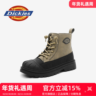 dickies童鞋男童2026新款春秋季女孩儿童马丁靴女童中大童短靴子