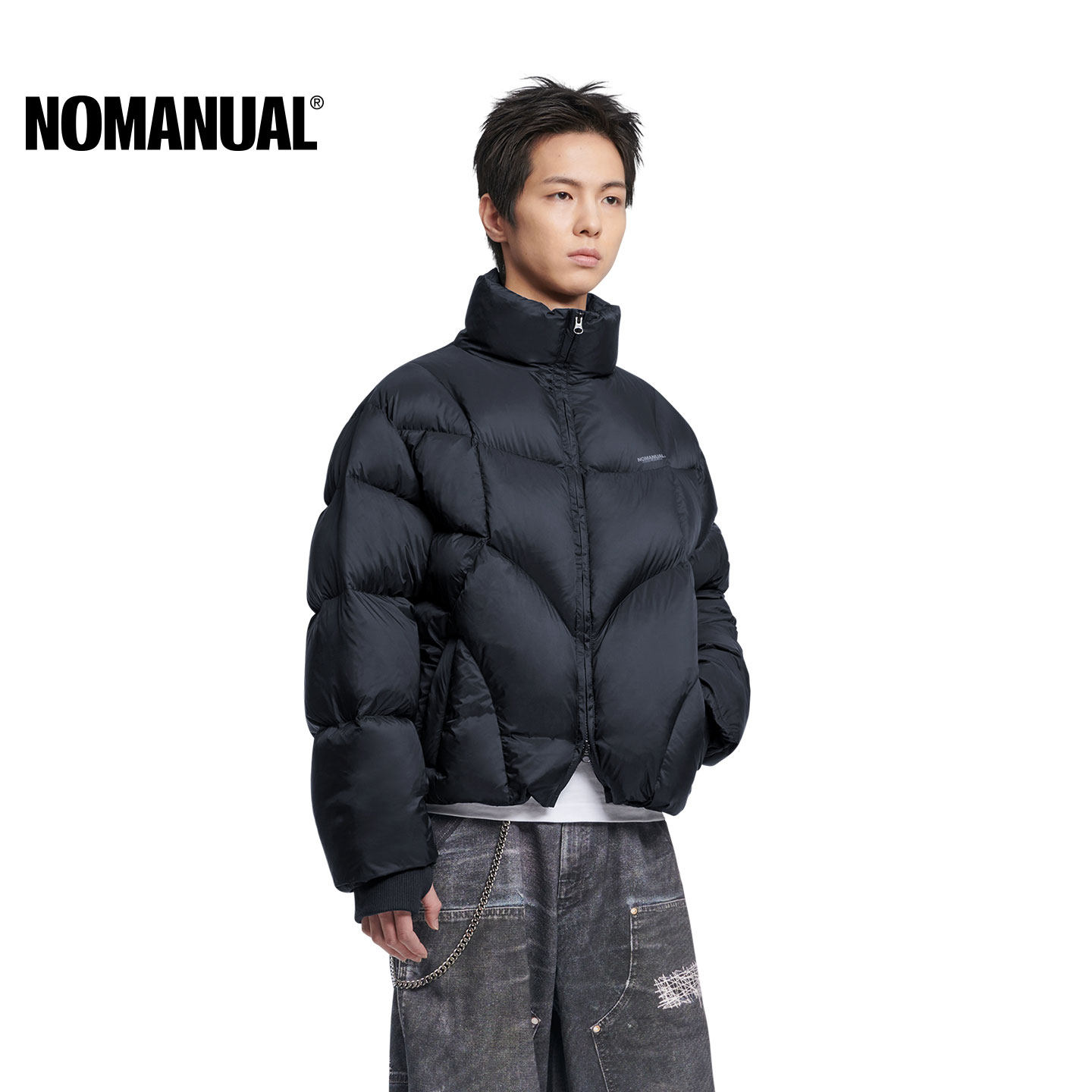 NOMANUAL加厚保暖羽绒服