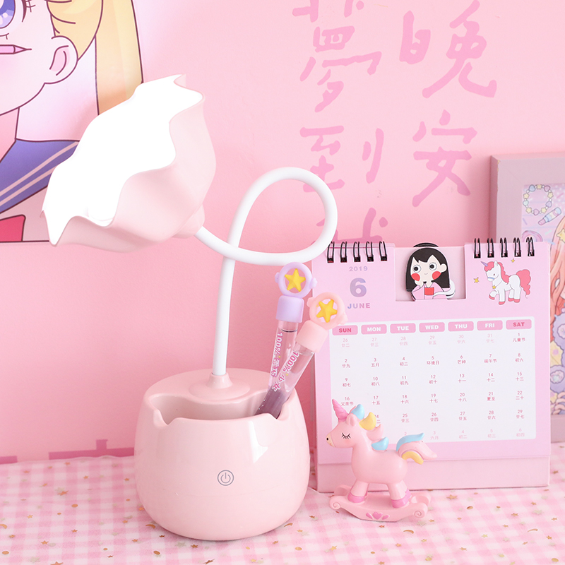 少女心创意阅读led护眼灯书桌学生写字床头台灯宿舍可充电小夜灯