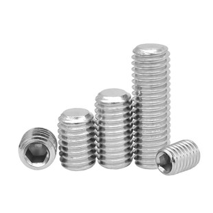 内六角机米顶丝304不锈钢凹端紧定螺钉201无头平端基米几米螺丝