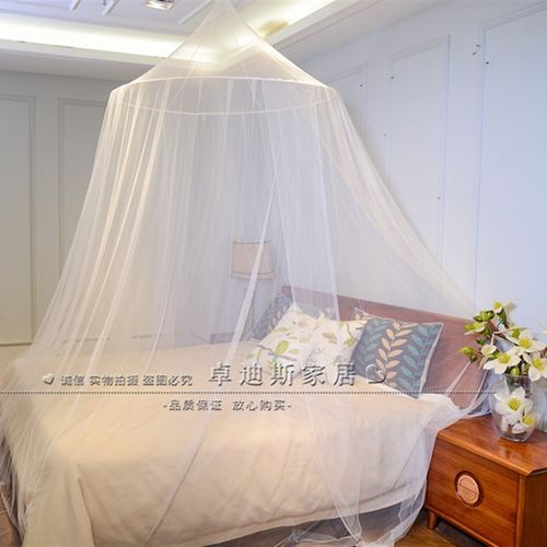 超大号圆顶家用蚊帐高端卧室简易双开门免打孔安装易拆洗吊挂床幔