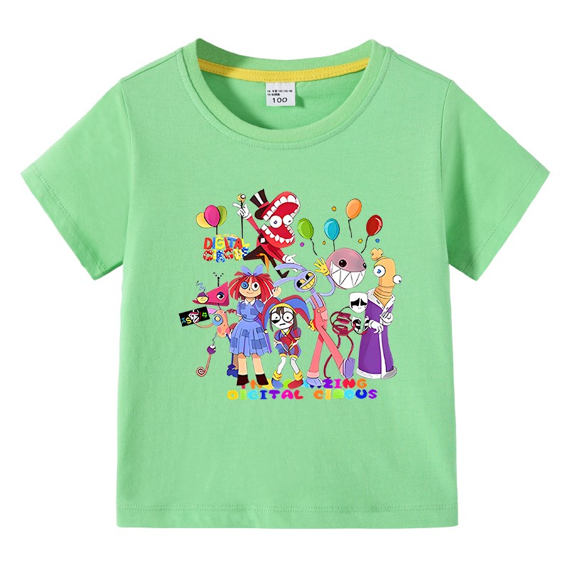 神奇数字马戏团帕姆尼Pomni衣服童装夏季短袖男童7岁吸汗上衣