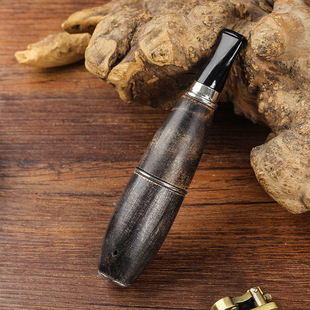 手工鱼雷艇烟斗实木便携老式直烟斗9mm活性炭过滤烟丝斗男士烟具