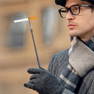 车载伸缩烟夹烟杆防二手烟加长金属粗中细烟用手持便携式烟嘴架