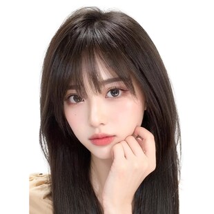 空气刘海假发女片头顶自然前额全真发轻薄款蓬松法式假齐刘海贴片
