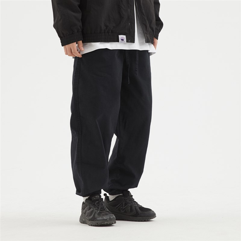 日系工装裤子男士宽松百搭显瘦束脚裤美式街头潮牌青少年休闲长裤