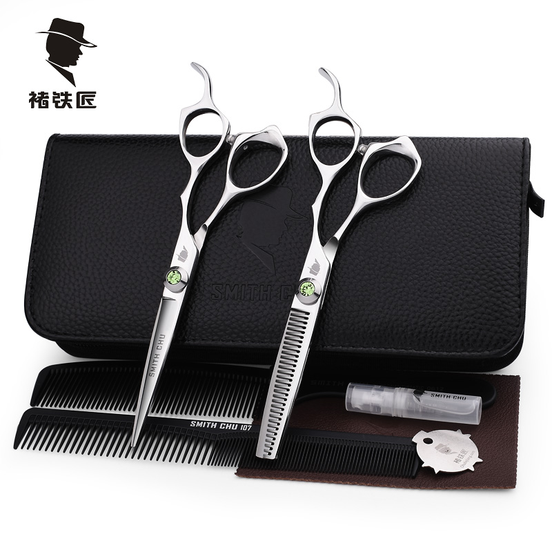 褚铁匠理发美发剪刀宝石款大耳朵手柄打薄剪套装发型师