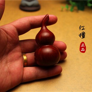 乌木紫光檀绿檀手把件文玩工艺品木质小葫芦木雕葫芦把玩手捻