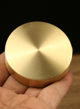 纯铜圆镇纸中国风镇尺黄铜实心创意书法学生金属简约文房小号礼品