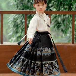 兄妹装儿童汉服高端古风马面裙明制套装中国风唐装男女童古装秋款