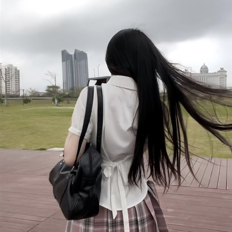 学院风jk制服收腰白色衬衫女短袖泡泡袖纯欲辣妹绑带显瘦衬衣上衣