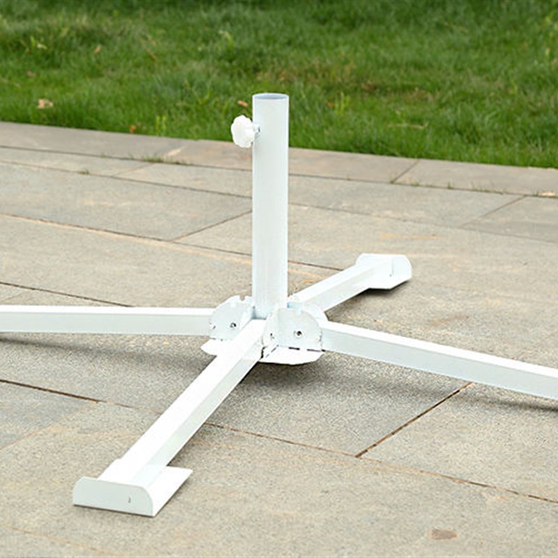 户外遮阳伞摆摊大伞底座四脚固定铁架座墩太阳伞折叠十字伞架支架