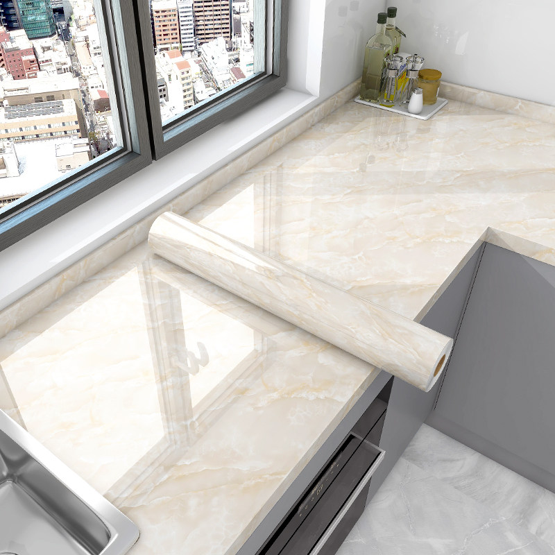 厨房防油贴纸灶台台面墙纸自粘防水防潮橱柜柜子大理石仿瓷砖翻新,家居饰品,软装墙贴,淘宝优惠券,粉丝福利购,淘宝优惠卷