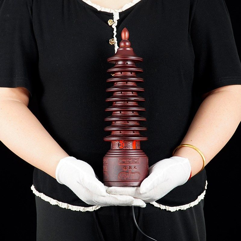 桃木文昌塔摆件九层木书桌家居办公室装饰品文昌塔香薰炉礼品摆件,家居饰品,桌面摆件,淘宝优惠券,粉丝福利购,淘宝优惠卷