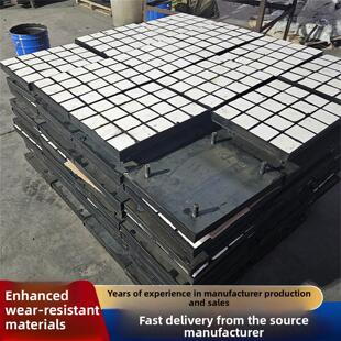 橡胶覆合陶瓷衬板耐磨抗冲击料仓溜槽氧化铝陶瓷板三合一陶瓷衬板