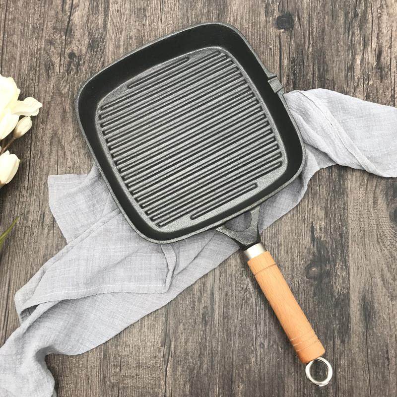 加厚铸铁锅牛排煎锅条纹无涂层不粘锅烤肉平底锅牛扒锅煎鱼锅通用,厨房/烹饪用具,煎锅/平底锅,淘宝优惠券,粉丝福利购,淘宝优惠卷