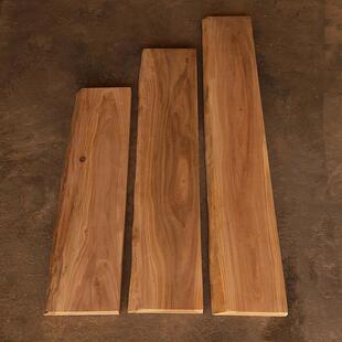 榆木实木一字隔板置物架木板原木墙壁书架层板艺术风格可定制尺寸