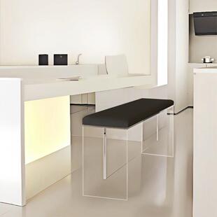 高端压克力长凳餐桌餐椅家用门口换鞋凳长条凳床尾凳卧室化妆椅子