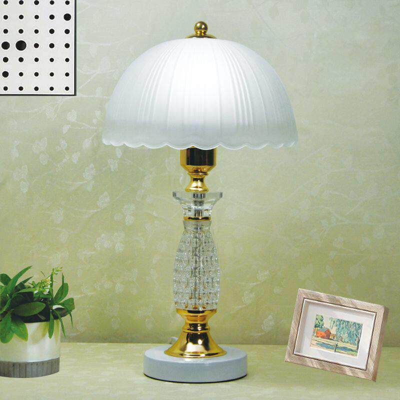 卧室床头台灯触摸感应台灯轻奢床头柜灯新款覆古法式欧式水晶台灯