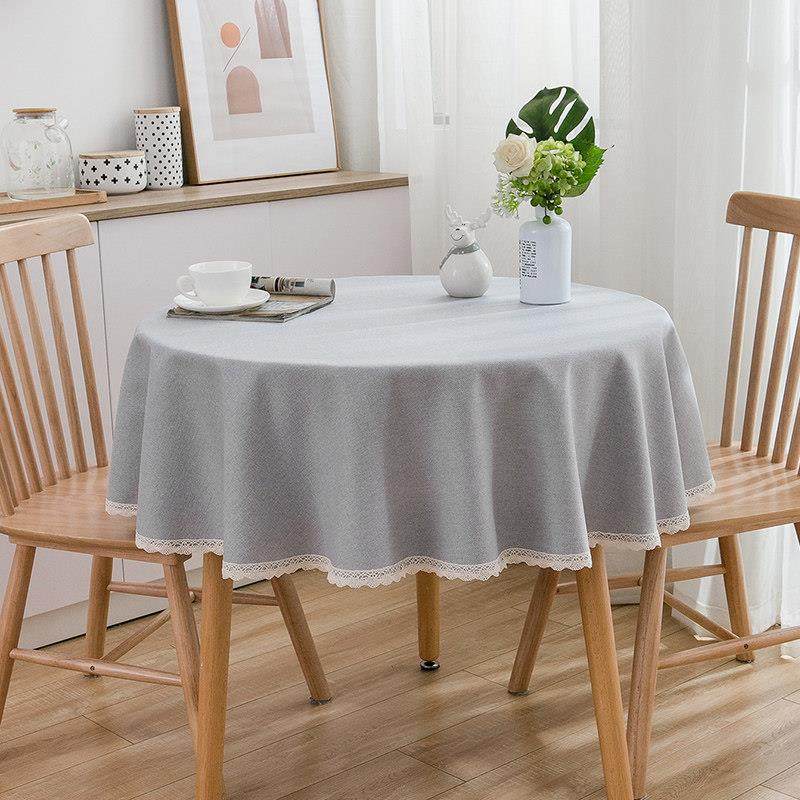纯色棉麻布艺圆形桌布加厚大圆桌台布现代简约餐桌布茶几盖巾净色,居家布艺,桌布,淘宝优惠券,粉丝福利购,淘宝优惠卷