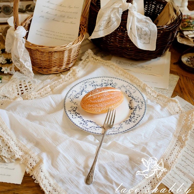 法式浪漫餐桌新款白色田园纯棉流苏蕾丝餐布方巾盖巾桌布餐垫,居家布艺,餐垫,淘宝优惠券,粉丝福利购,淘宝优惠卷