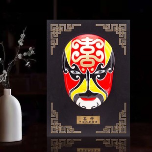 京剧脸谱挂件川剧五路财神生旦净末丑餐I厅酒店火锅店挂墙装饰大
