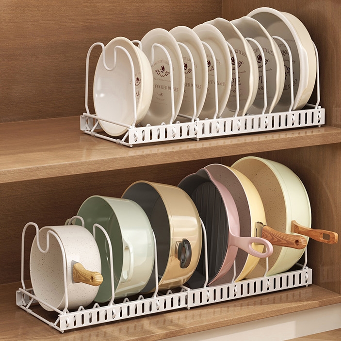 厨房锅具收纳架橱柜内锅架多层可伸缩可调节分隔锅盖架碗碟置物架,厨房/烹饪用具,厨房置物架/置物柜/角架,淘宝优惠券,粉丝福利购,淘宝优惠卷