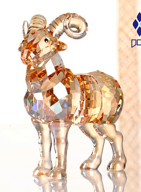 水晶羊摆件装饰家居饰品现u代办公桌摆件12生肖动物生日圣诞节礼