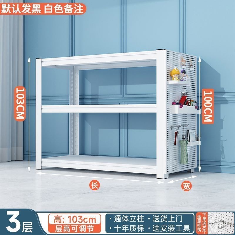 钢制置物架落地多层厨房收t纳x架仓储货架加厚储物架家用书架铁架