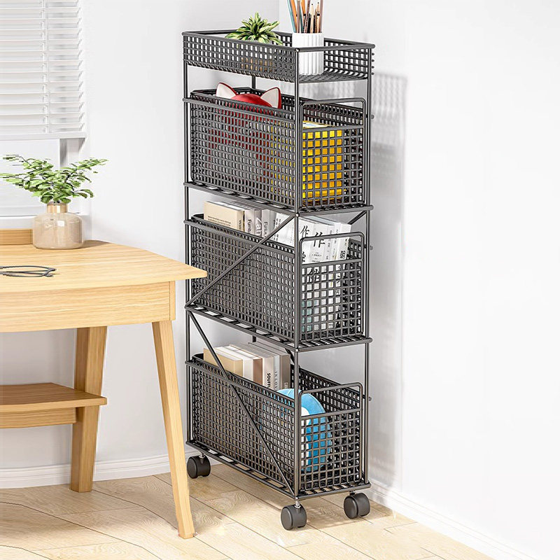带轮置物架夹缝儿童可移动铁艺简易书柜收纳多层缝隙客厅书房书架,住宅家具,儿童书柜,淘宝优惠券,粉丝福利购,淘宝优惠卷