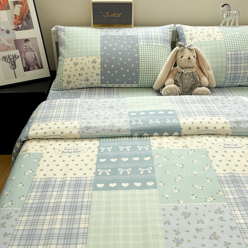 蓝风铃小碎花单件被套全棉双人加大被罩学生宿舍单人褥套四季