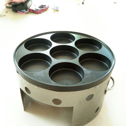 7孔汉堡炉模具鸡蛋汉堡炉模具汉堡机燃气鸡蛋模具肉蛋堡机家用