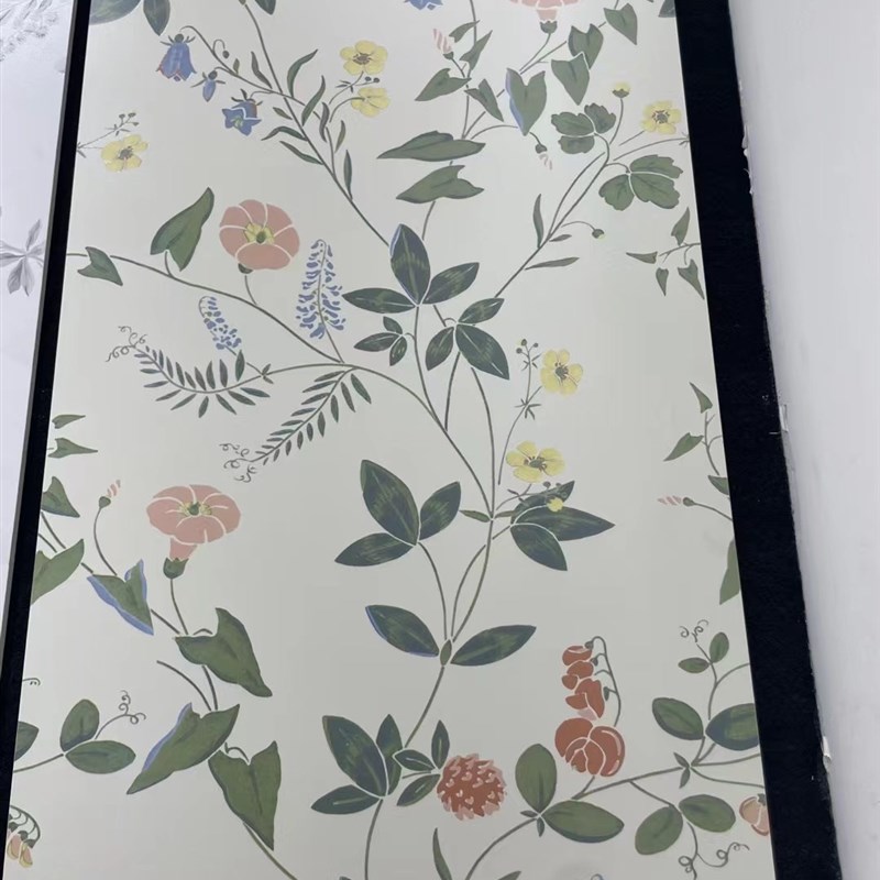 法式连纹花砖600x1200奶油风卫生间瓷砖绿色墙裙花片厕所玄关墙砖