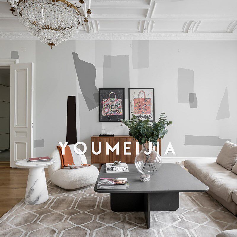 色彩几何艺术壁纸现代简约沙发电视背景墙纸卧室客厅壁画墙布定制