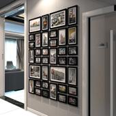 饰企业文化墙 过道相框墙客厅挂墙装 现代简约照片墙实木竖式 玄关