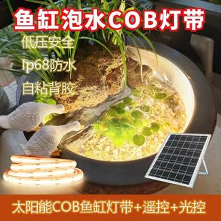 太阳能COB灯带全套古法养鱼鱼缸水池装饰LED灯条低压防水泡水灯带