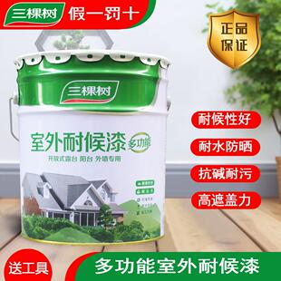 三棵树外墙涂料耐候抗碱防霉乳胶漆家用自刷墙面漆防水防晒环保涂