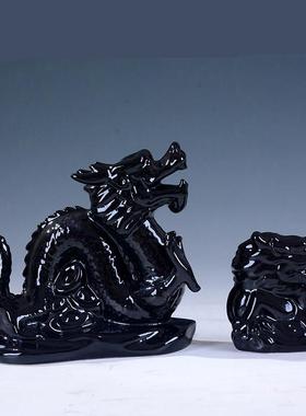 小号陶瓷黑龙摆件家居风水招财生肖龙工艺品礼品饰品摆设镇宅吉祥