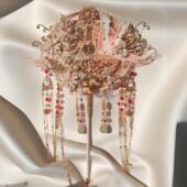 团扇新娘结婚手工成品新中式 双面秀禾喜扇高级婚礼扇子