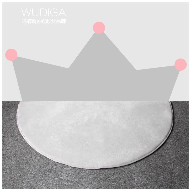 半圆形地毯 搭配读书角墙角帐篷 定制半月形加厚珊瑚绒海绵地垫