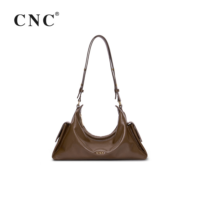 CNC真皮腋下包时尚休闲轻盈百搭