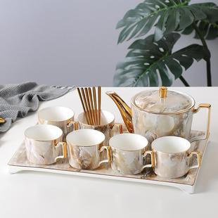 咖啡杯套装 茶具陶瓷杯碟家用水杯具奢华 英式 下午茶杯子红茶杯欧式