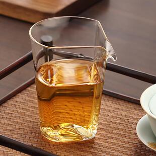 高档玻璃公道杯分茶器耐热加厚手工茶海功夫茶具公杯一体茶漏套装