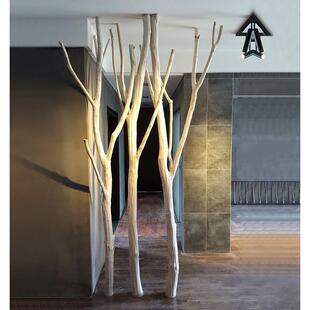 树枝装饰玄关橱窗干枝造型客厅枯木摆件隔断屏风美陈道具白树枝