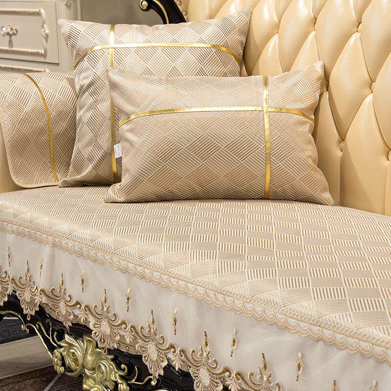 2025新款轻奢高级感欧式沙发垫套罩蕾丝雪尼尔四季通用防滑坐垫